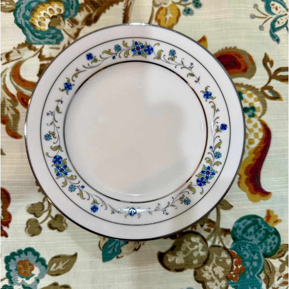 Vintage Noritake Norma Bread Plates – Set of 4 Ivory China Platinum Trim